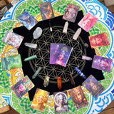 🌙 Sacred Feminine Awakening Oracle Deck, 13 Crystal Altar Set & Course