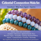Celestial Connection 3-teiliges Kristall-Mala-Armband-Set