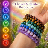 Seven Chakra Mala Stone Bracelet (7-Piece Set)
