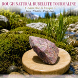 Rough Natural Rubellite Tourmaline