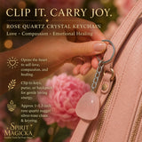 Rose Quartz Crystal Keychain