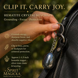 Hematite Crystal Keychain