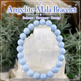Mala Angelite armband met fluwelen zakje