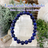 Bracelet Mala Lapis Lazuli Avec Pochette En Velours