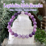Mala lepidoliet armband met fluwelen zakje