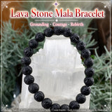 Mala Lava steinarmband með flauelspoka