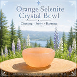 Orange Selenite Crystal Bowl