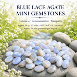Blue Lace Agate Mini Gemstones  (50 Gram / 1.7oz. Lot)