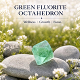 Grænn flúorít-oktahedrón