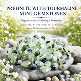 Prehnite With Tourmaline Mini Gemstones (50 Gram / 1.7oz. Lot)