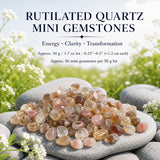 Rutilated Quartz Mini Gemstones  (50 Gram / 1.7oz. Lot)