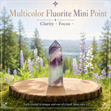 Multicolor Fluorite Mini Crystal Point