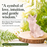 Crystal Animal Spirit Totems: Rose Quartz Heart Guardian Fox