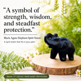 Crystal Animal Spirit Totems: Black Agate Elephant