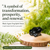 Crystal Animal Spirit Totems: Black Protection Agate Frog