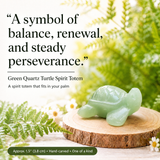 Crystal Animal Spirit Totems: Green Quartz Turtle