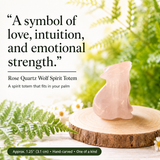 Crystal Animal Spirit Totems: Rose Quartz Wolf