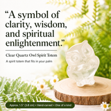 Crystal Animal Spirit Totems: Clear Quartz Owl