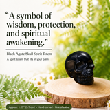 Crystal Spirit Totems: Black Protection Agate Skull