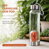 Red Carnelian Gem Pod Water Bottle. 💧