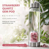 Strawberry Quartz Gem Pod Water Bottle 💧