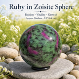 Ruby in Zoisite Sphere - Medium