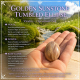Golden Sunstone Tumbled Ellipse