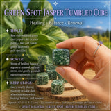 Green Spot Jasper Tumbled Cube
