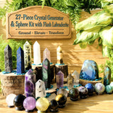 27-Piece Crystal Generator & Sphere Kit with Flash Labradorite