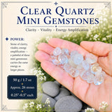 Clear Quartz Mini Gemstones (50 Gram / 1.7oz. Lot)