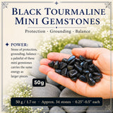 Black Tourmaline Mini Gemstones (50 Gram / 1.7oz. Lot)