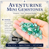Aventurine Mini Gemstones (50 Gram / 1.7oz. Lot)