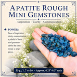 Apatite Rough Mini Gemstones  (50 Gram / 1.7oz Lot)