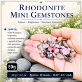 Rhodonite Mini Gemstones (50 Gram / 1.7oz. Lot)