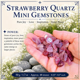 Strawberry Quartz Mini Gemstones (50 Gram / 1.7oz. Lot)