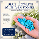 Blue Howlite Mini Gemstones (50 Gram / 1.7oz. Lot)