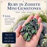 Ruby In Zoisite Mini Gemstones (50 Gram / 1.7oz. Lot)