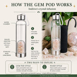Flower Blossom Agate Gem Pod Water Bottle 💧