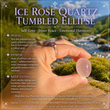 Ice Rose Quartz Tumbled Ellipse