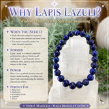 Bracelet Mala Lapis Lazuli Avec Pochette En Velours