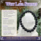 Mala Lava steinarmband með flauelspoka