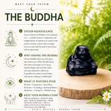 Crystal Spirit Totems:  Black Protection Agate Buddha