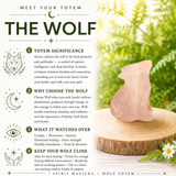 Crystal Animal Spirit Totems: Rose Quartz Wolf