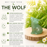 Crystal Animal Spirit Totems: Green Quartz Wolf