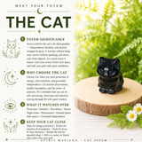 Crystal Animal Spirit Totems: Black Protection Agate Cat