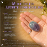 Multicolor Fluorite Tumbled Ellipse