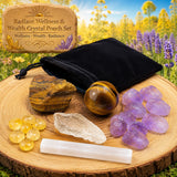 Radiant Wellness & Wealth Crystal Pouch Set