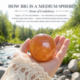 Orange Calcite Sphere - Medium