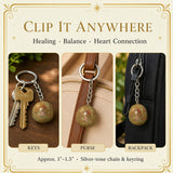 Unakite Crystal Keychain