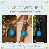 Blue Howlite Crystal Keychain